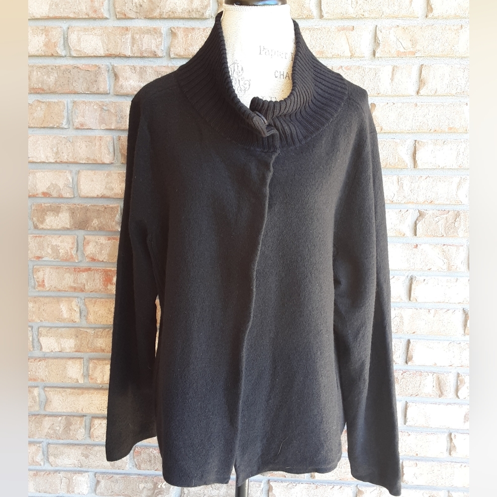Chico's Black 100% Wool Sweater.